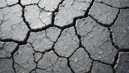 Intricate dry cracked earth texture detail with deep fissures showing granular surface and rough edges.