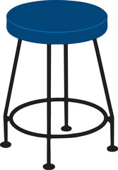 Round Stool Colorful Vector Illustration Design (Version: 07)