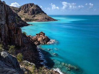 Fototapeta premium spectacular coastal outlook on aquamarine gulf 