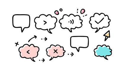 Comic speech bubbles and symbols thought bubble cartoon