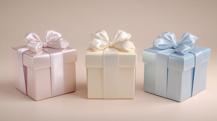 Fototapeta premium Stylish luxury product gift box with ribbon