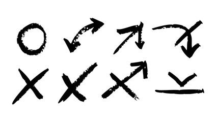 Grunge Brush Style Arrows stroke rough