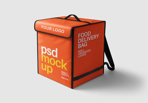 Food Delivery Bag Branding Mockup