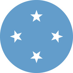 federated states of micronesia flag illustrator national of round