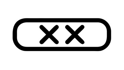 Simple Cross Symbol mark close