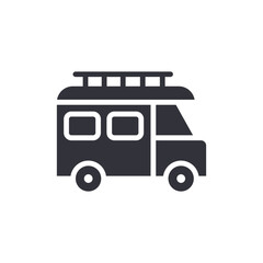 Minimalist Depiction Of A Recreational Vehicle Symbolizing Freedom And Adventure
