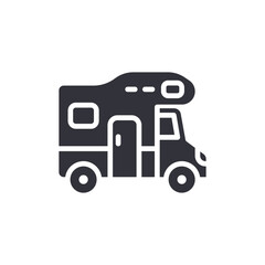 Stylized Recreational Vehicle Illustration For Travel And Leisure Adventures Isolated Shape