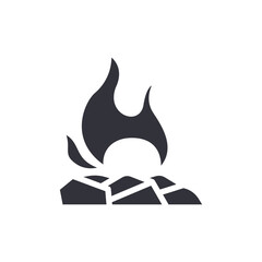 Abstract Rendering Of Flickering Embers Representing Warmth And Energy Source Icon