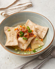 Vegan maultaschen (Swabian dumplings)