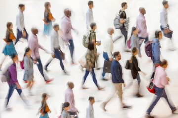 group of people in the lobby business center
