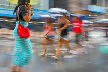 rainy day motion blur