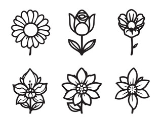flowers line art illustration