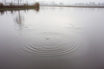 Ripples on a still lake