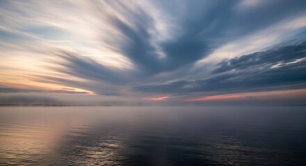 Fototapeta premium Sunset Over Calm Waters.
