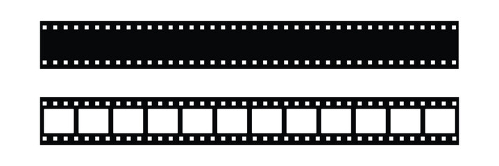 Filmstrip Icon Collection – Camera, Movie, and Media Frame Vector Design.