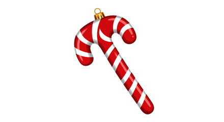 Obraz premium Classic Red and White Striped Candy Cane Christmas Ornament 1.