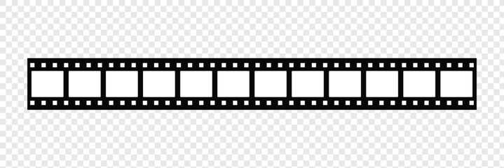 Movie Film Strip Icons – Retro Cinema Frame and Videography Vector Illustration.