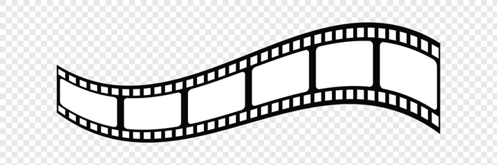 Fototapeta premium Film Strip Line Icon – Cinema, Movie Reel, Photography, and Media Frame Vector Illustration. Film strip line icon simple design.