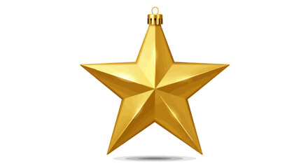 Obraz premium Golden Five Pointed Star Christmas Ornament.