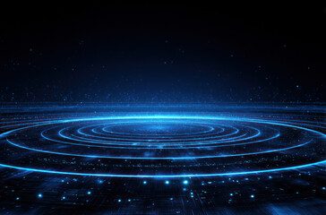 An image showcasing advanced digital circles symbolizing high-tech technological concepts and modern innovation.