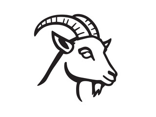 Goat line art illustration