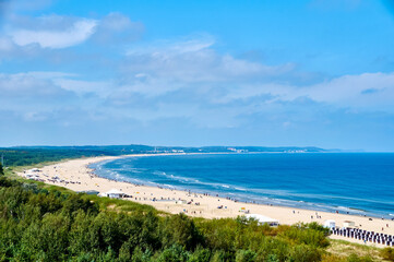 Swinem&uuml;nde Polen. Strand von Oben. 