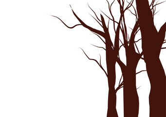 dead tree silhouette witj copyspace