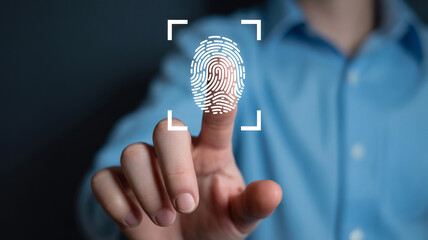 Fingerprint scan security biometric authentication technology identification access control system