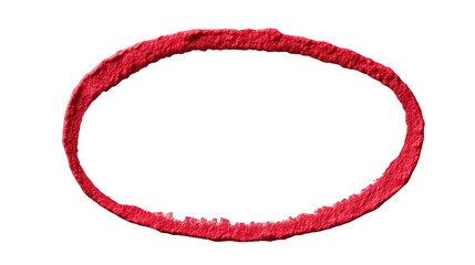 Red Oval Frame on Black Background