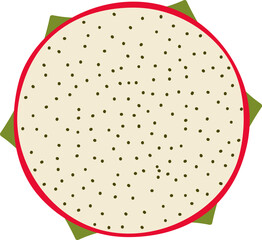 Dragonfruit Half Slice