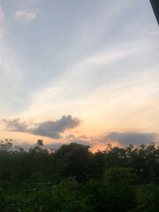 sunset in the mountains