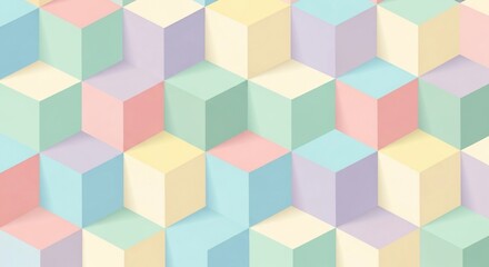 Obraz premium Colorful Geometric Cube Pattern Background.
