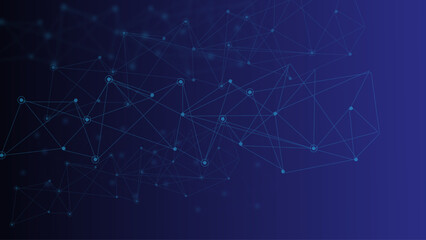 Futuristic Blue Digital Network Background – Abstract White‑Blue Tech Lines & Dots for High‑Tech Communication, Data, Cyberspace, and Modern Technology Design