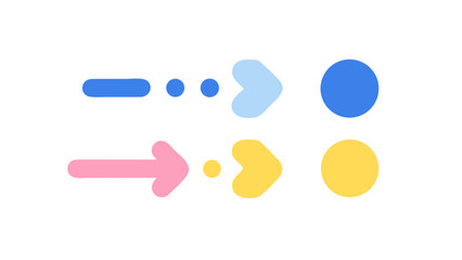 Blue Yellow Pink Shapes abstract