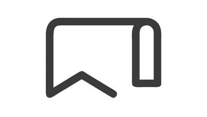 Bookmark on white background save ribbon