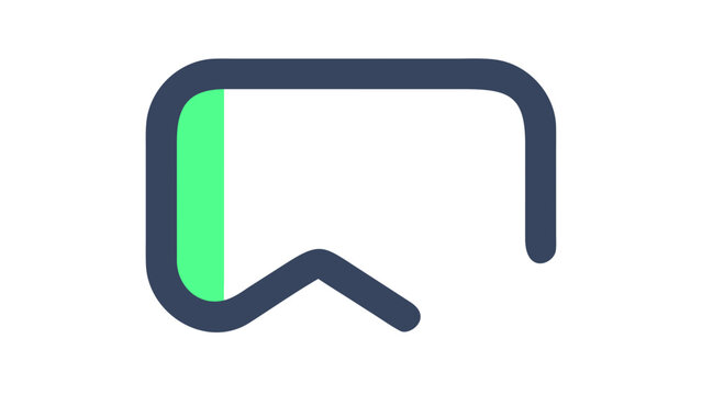 Bookmark navy and green save favorite