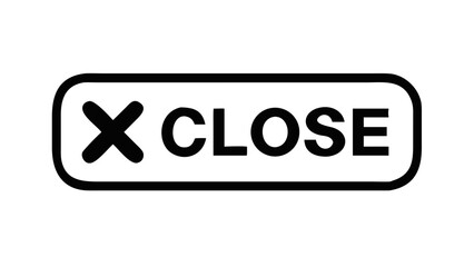 Fototapeta premium Close Button cancel exit