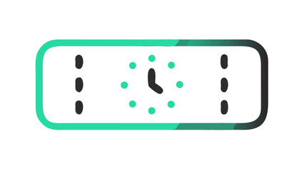 Clock Face with Teal Dots time digital