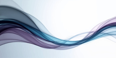 Obraz premium Futuristic blue wave pattern flows dynamically with smooth, colorful lines, creating a vibrant abstract art illustration