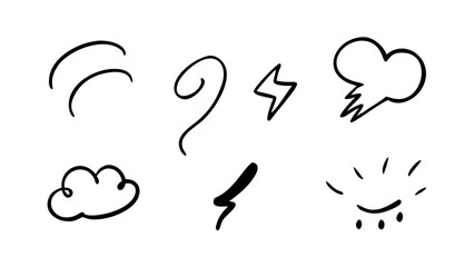 Comic Speech Bubbles and Exclamations thought bubble