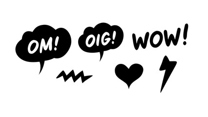 Comic Speech Bubbles doodle illustration