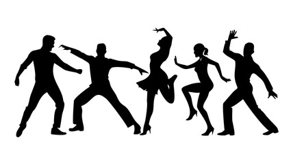 Couple dancing salsa bachata latin dance