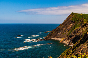 Paisaje en Ribadesella, Asturias, España.