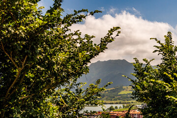 Paisaje en Ribadesella, Asturias, España.