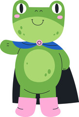 Superhero Frog with Cape