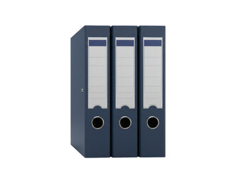 Isolated Office Filing Binders Standing Upright in a Row for Work Organization, Business © James