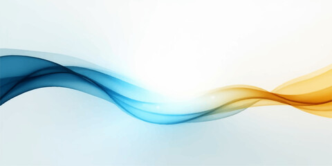 Obraz premium Abstract swirling blue and colorful wave design with soft flowing lines and light