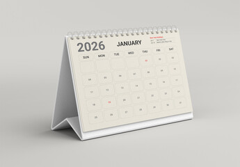 Desk Calendar Template 2026