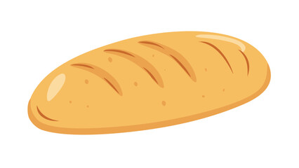 Golden loaf of bread with scoring baked food