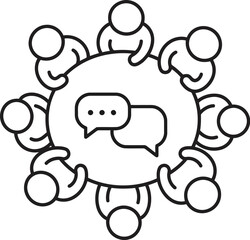 Team collaboration meeting discussion business people round table